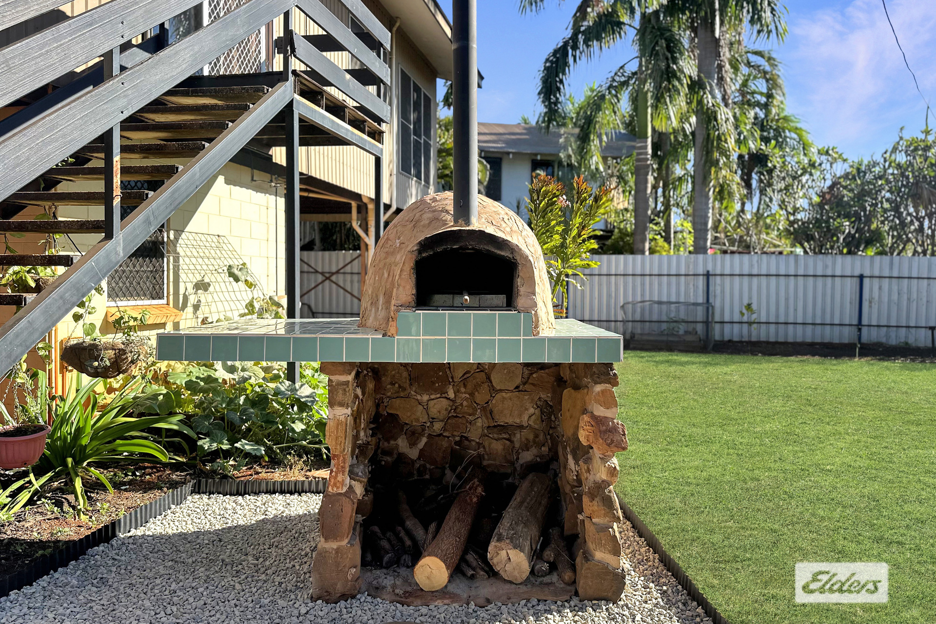 Property with woodfire pizza oven